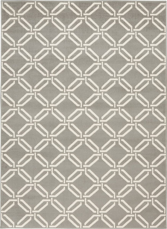 Nourison Jubilant Jub17 Grey Geometric Area Rug