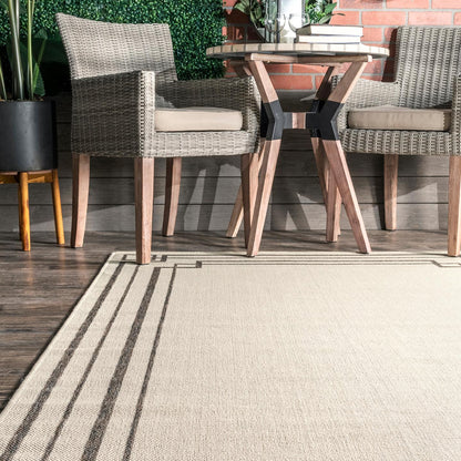 Nuloom Katalina Simple Border Nka2874C Ivory Area Rug