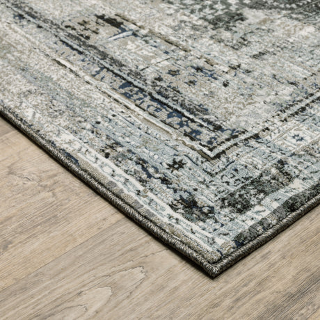 Oriental Weavers Gemini 070N2 Charcoal/ Grey Rug.