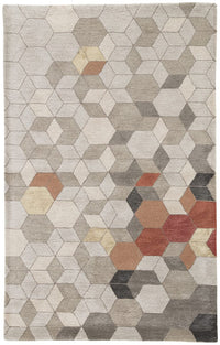 Jaipur Genesis Combs Ges03 Light Gray Geometric Area Rug