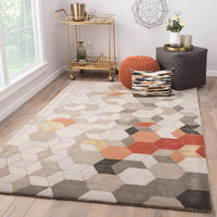 Jaipur Genesis Combs Ges03 Light Gray Geometric Area Rug