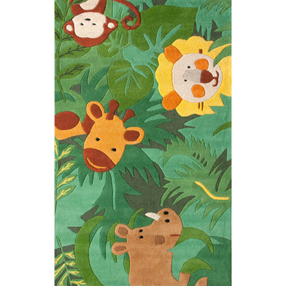 Nuloom King Of The Jungle Nki3289A Green Area Rug