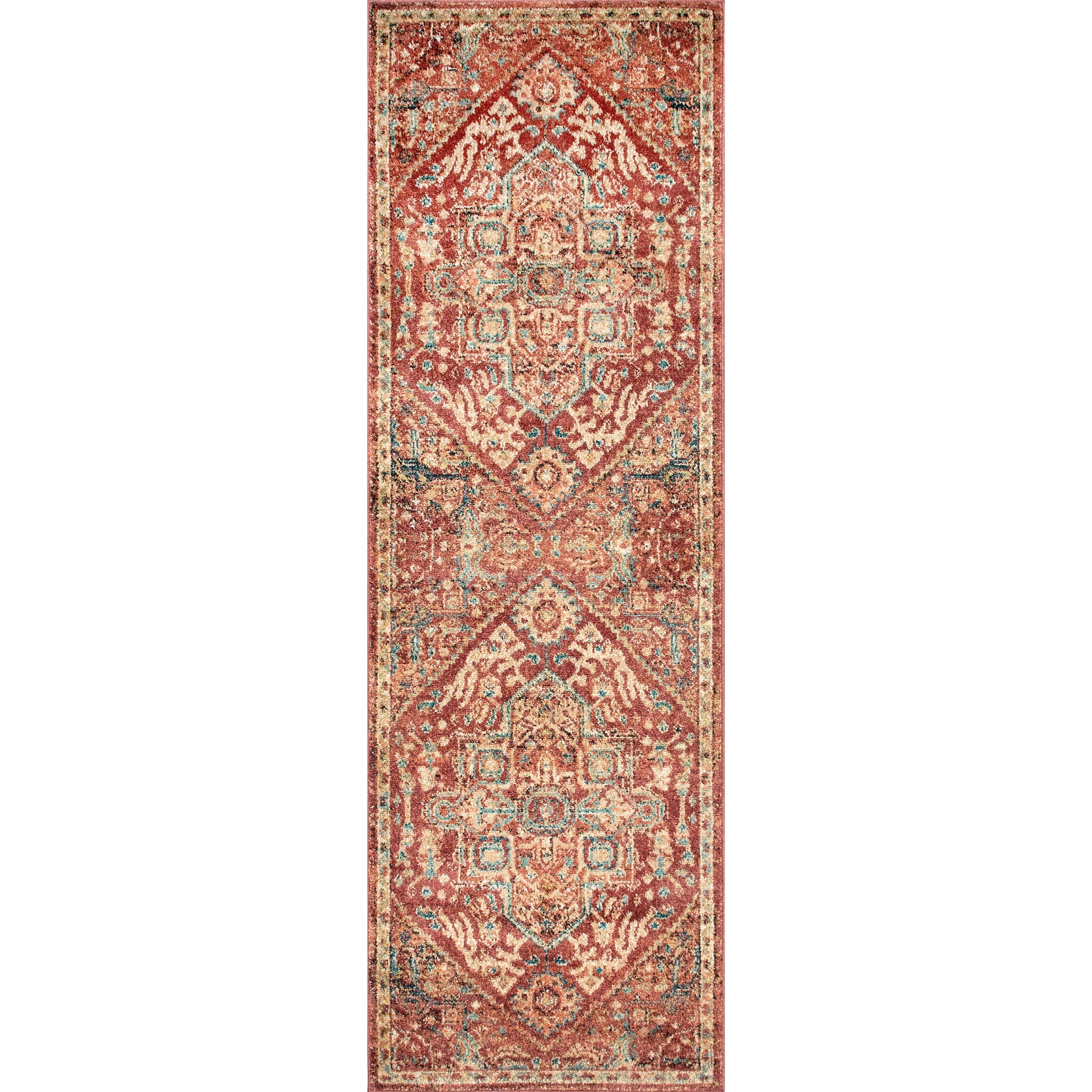 Nuloom Tabetha Tribal Nta3194C Rust Area Rug