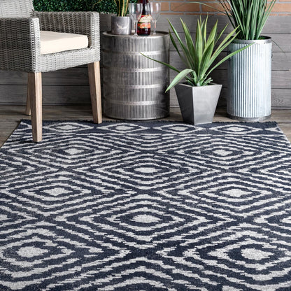 Nuloom Zaria Diamonds Nza1493A Blue Area Rug