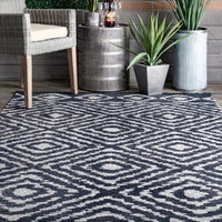 Nuloom Zaria Diamonds Nza1493A Blue Area Rug