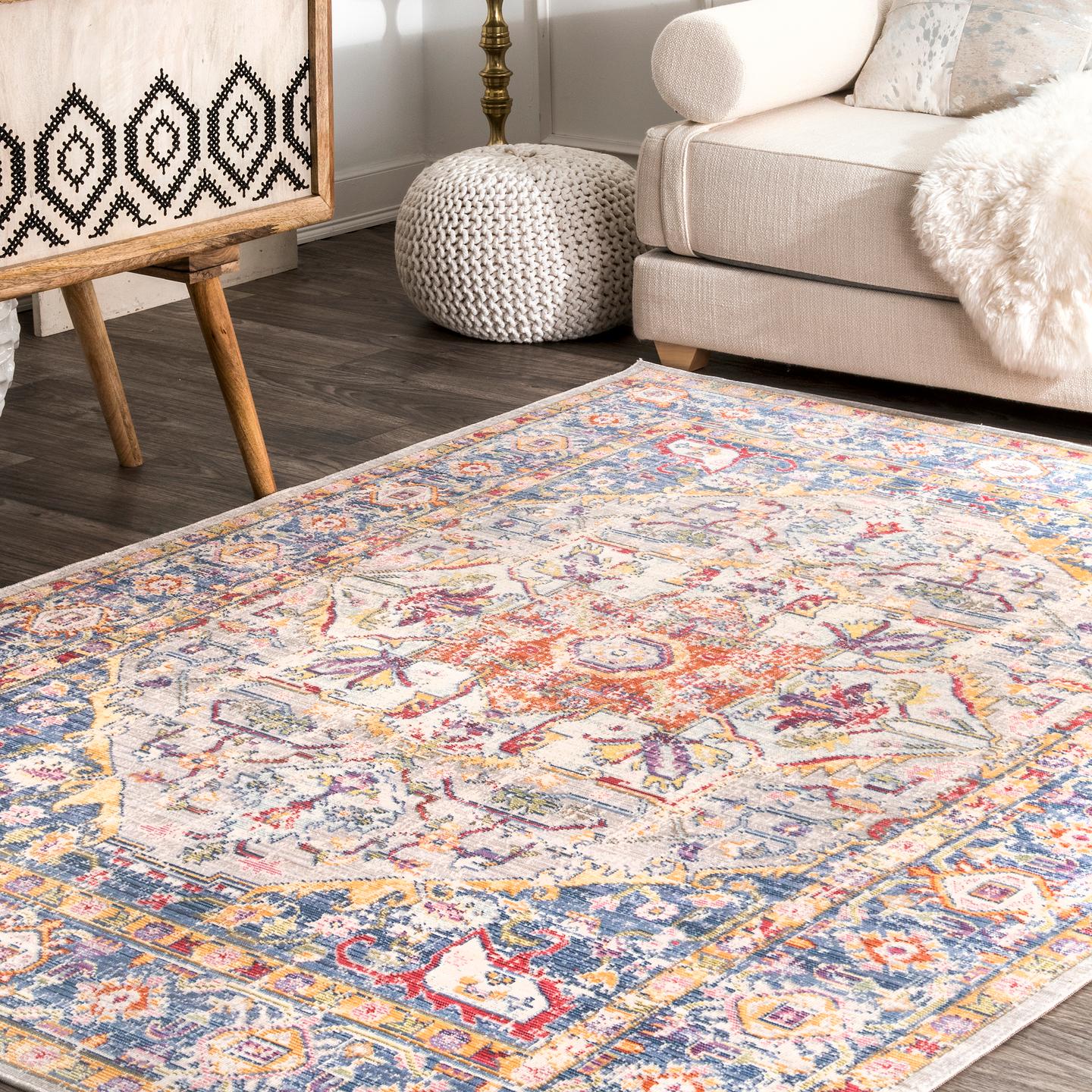 Nuloom Vintage Isabelle Nvi3046A Blue Area Rug