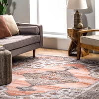 AreaRugs.com Wavaj Nwa1042C Peach Area Rug