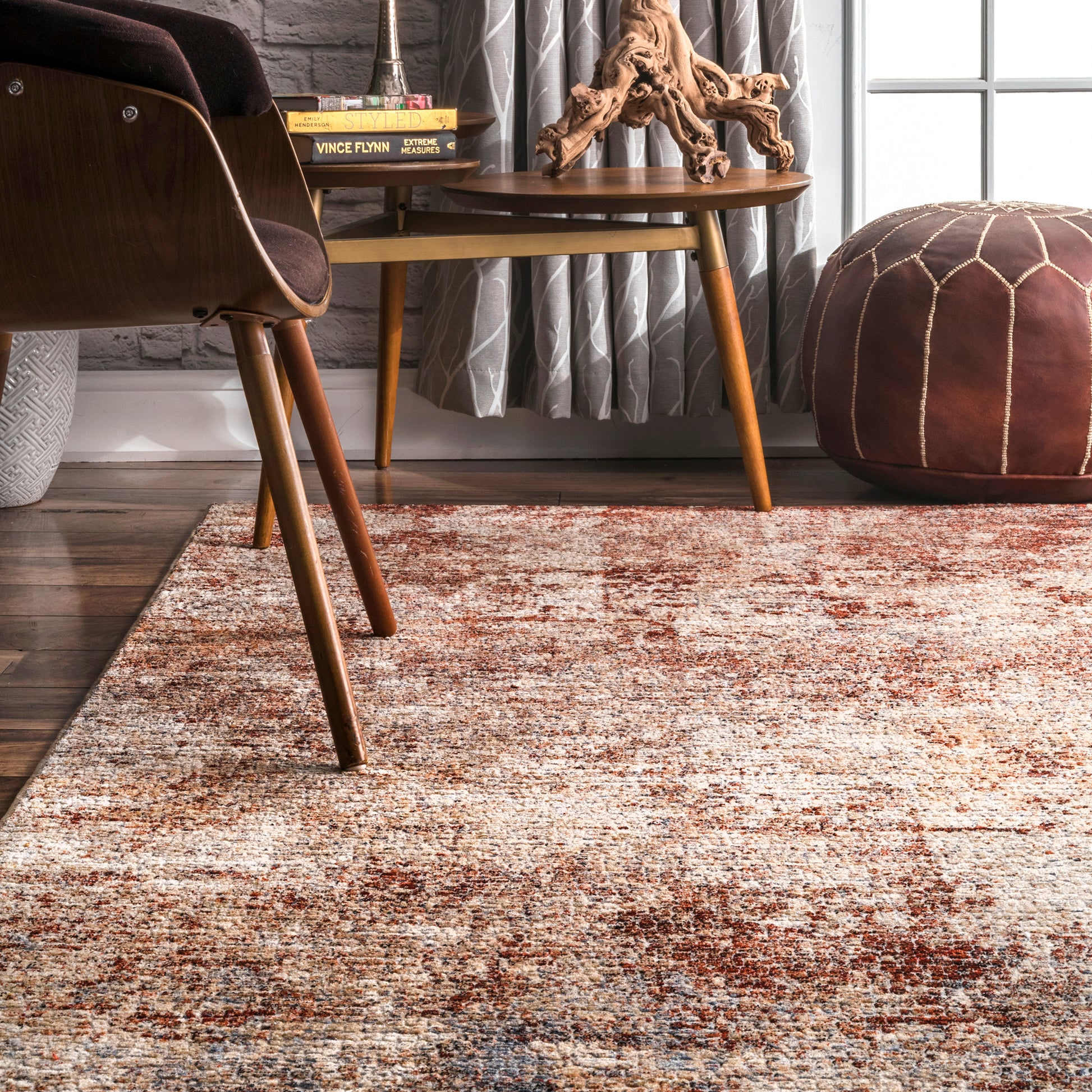 Nuloom Vintage Urban Vita Nvi3397A Rust Area Rug