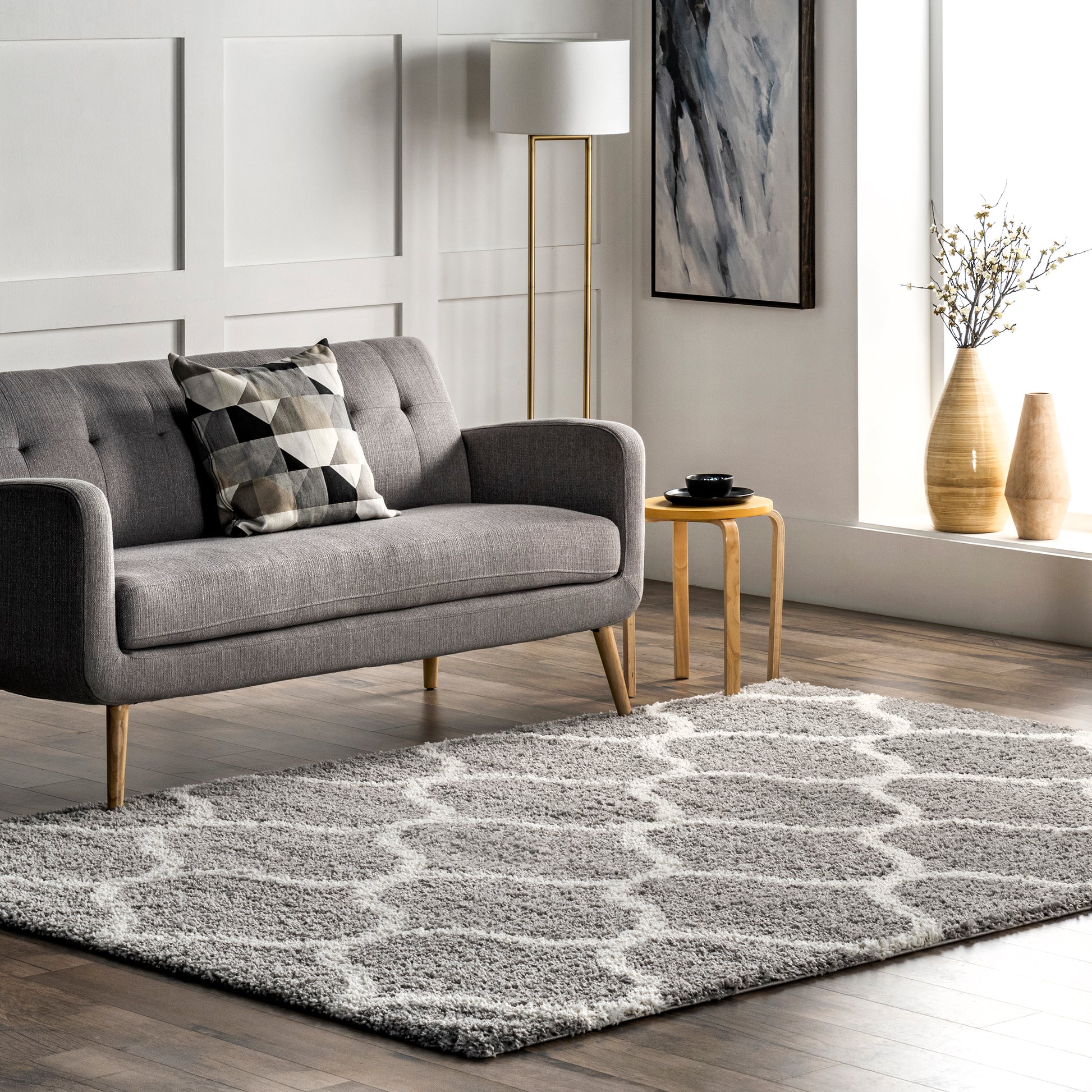 Nuloom Malika And Trellis Nma2949B Gray Area Rug