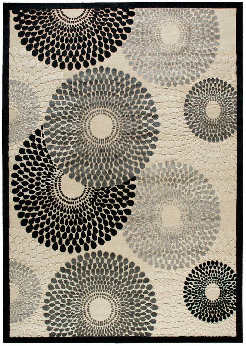 Nourison Graphic Illusions Gil04 Parchment Geometric Area Rug