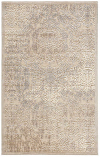 Nourison Graphic Illusions Gil09 Ivory Damask Area Rug