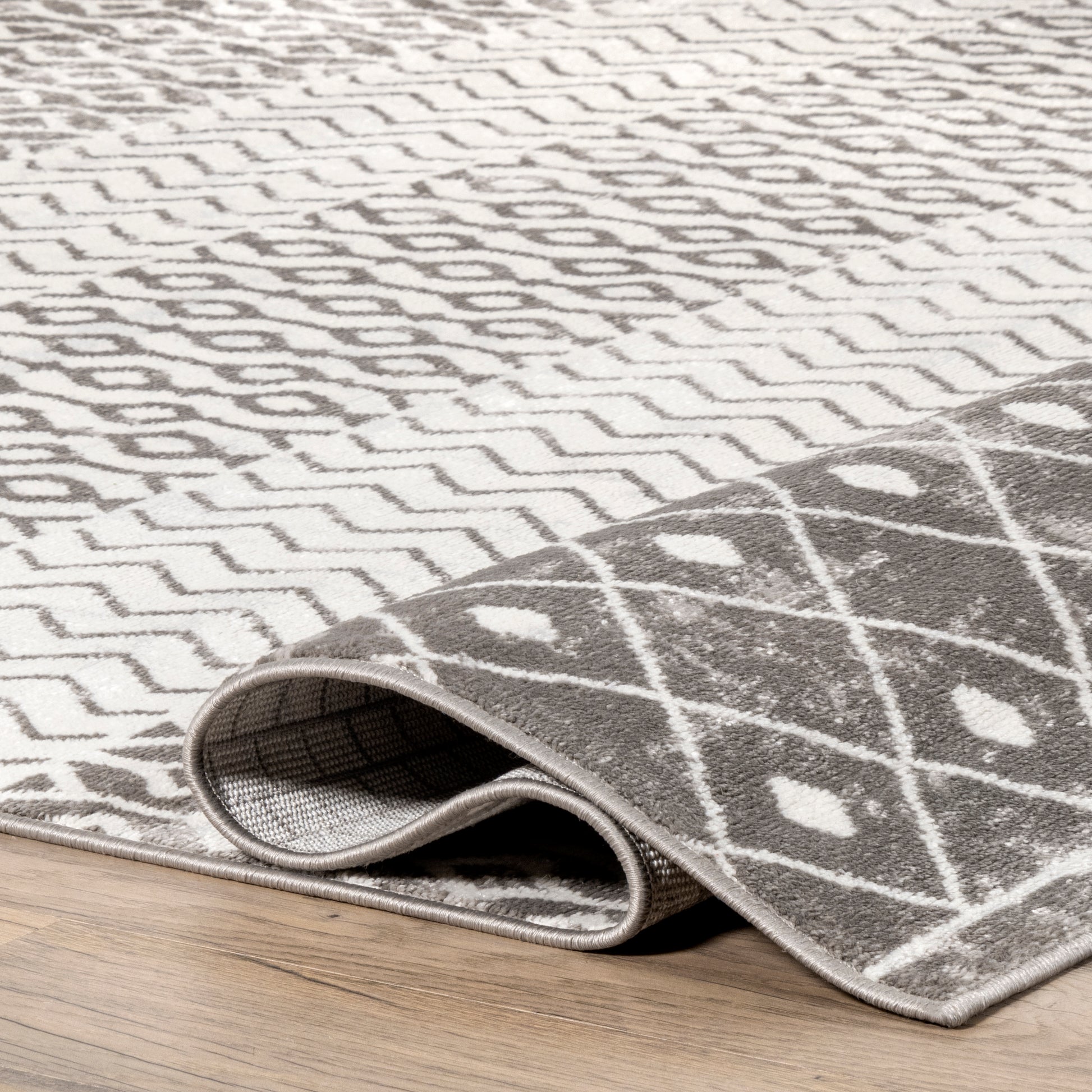 Nuloom Kimberly Moroccan Banded Nki2447A Gray Area Rug