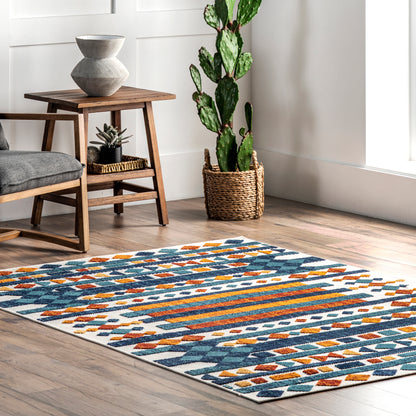 Nuloom Melissa Bohemian Nme2639A Blue Area Rug