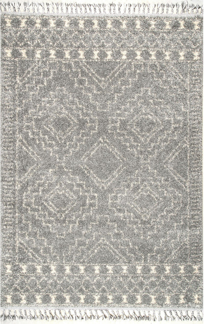 Nuloom Vasiliki Moroccan Nva1836E Silver Area Rug