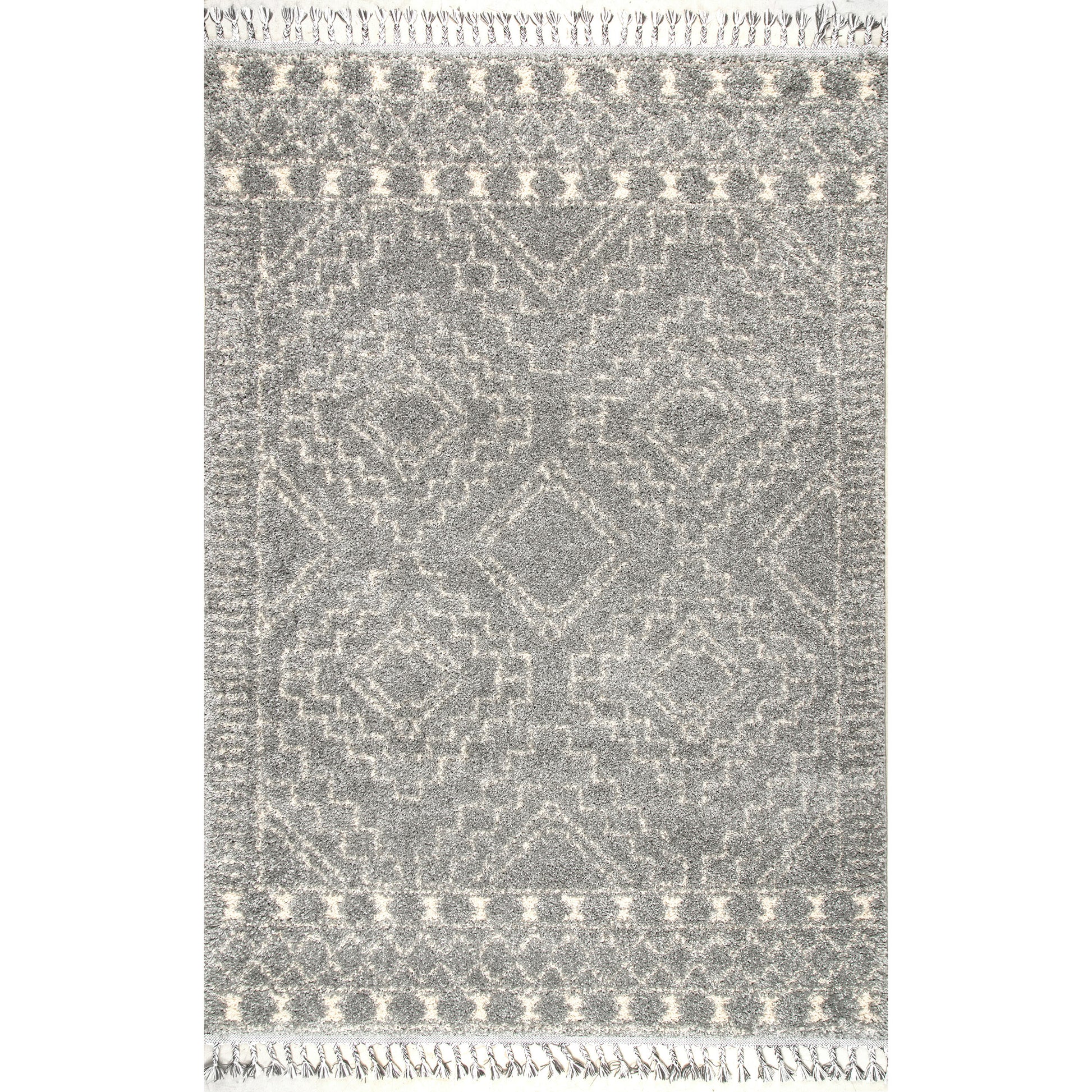 Nuloom Vasiliki Moroccan Nva1836E Silver Area Rug