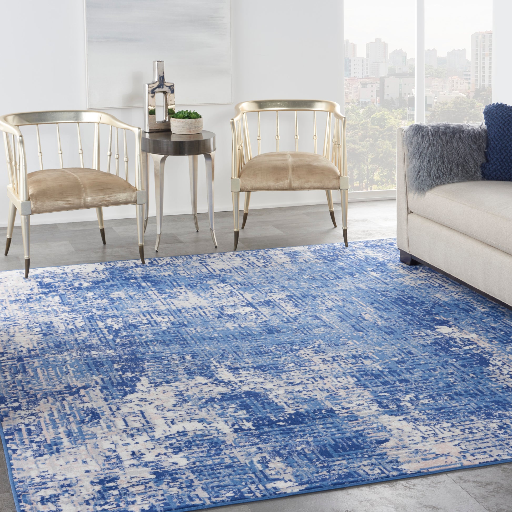 Nourison Whimsicle Whs08 Blue Ivory Area Rug