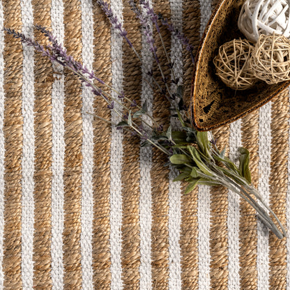 Nuloom Ella And Border Nel3567A Natural Area Rug