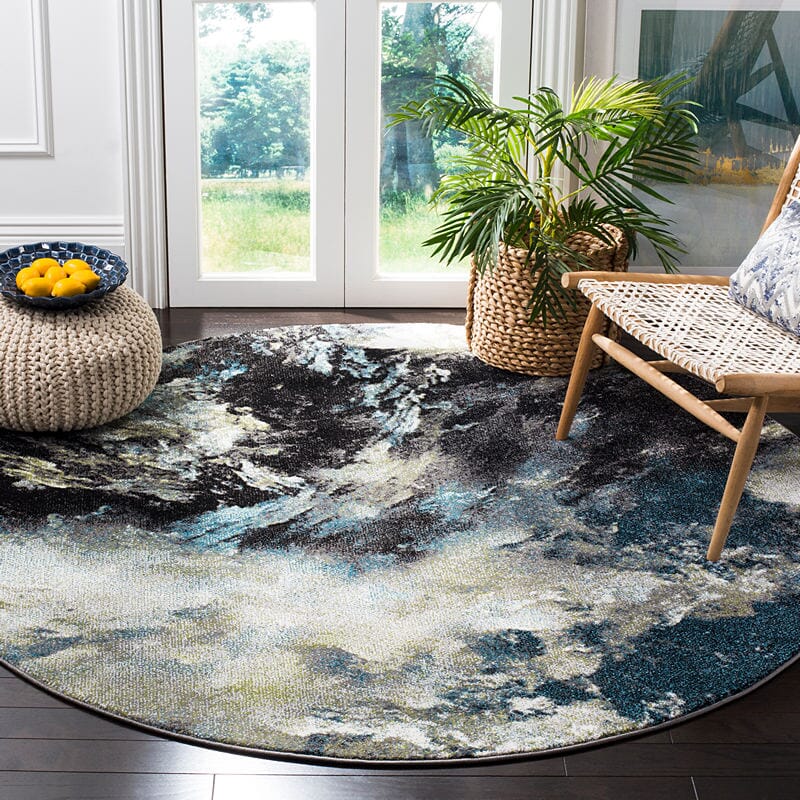 Safavieh Glacier Gla123B Blue / Multi Organic / Abstract Area Rug