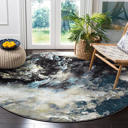 Safavieh Glacier Gla123B Blue / Multi Organic / Abstract Area Rug