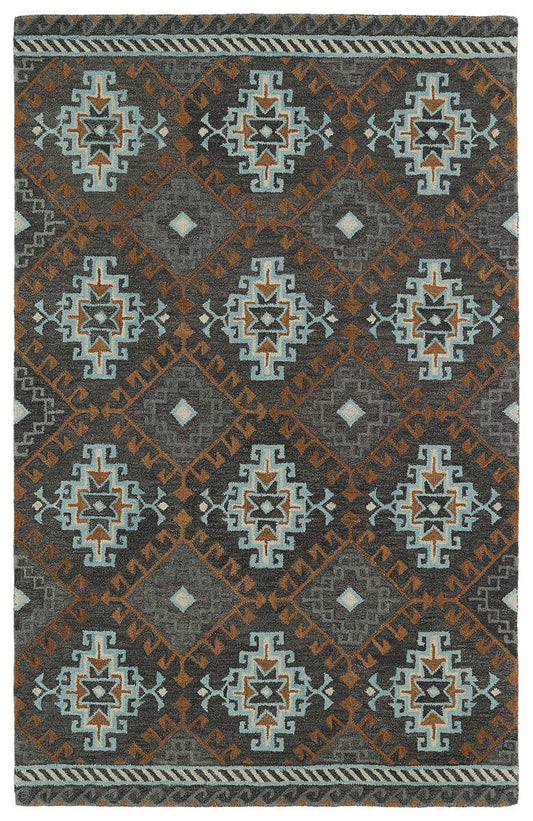 Kaleen Global Inspirations Glb07 Grey (75) Southwestern Area Rug