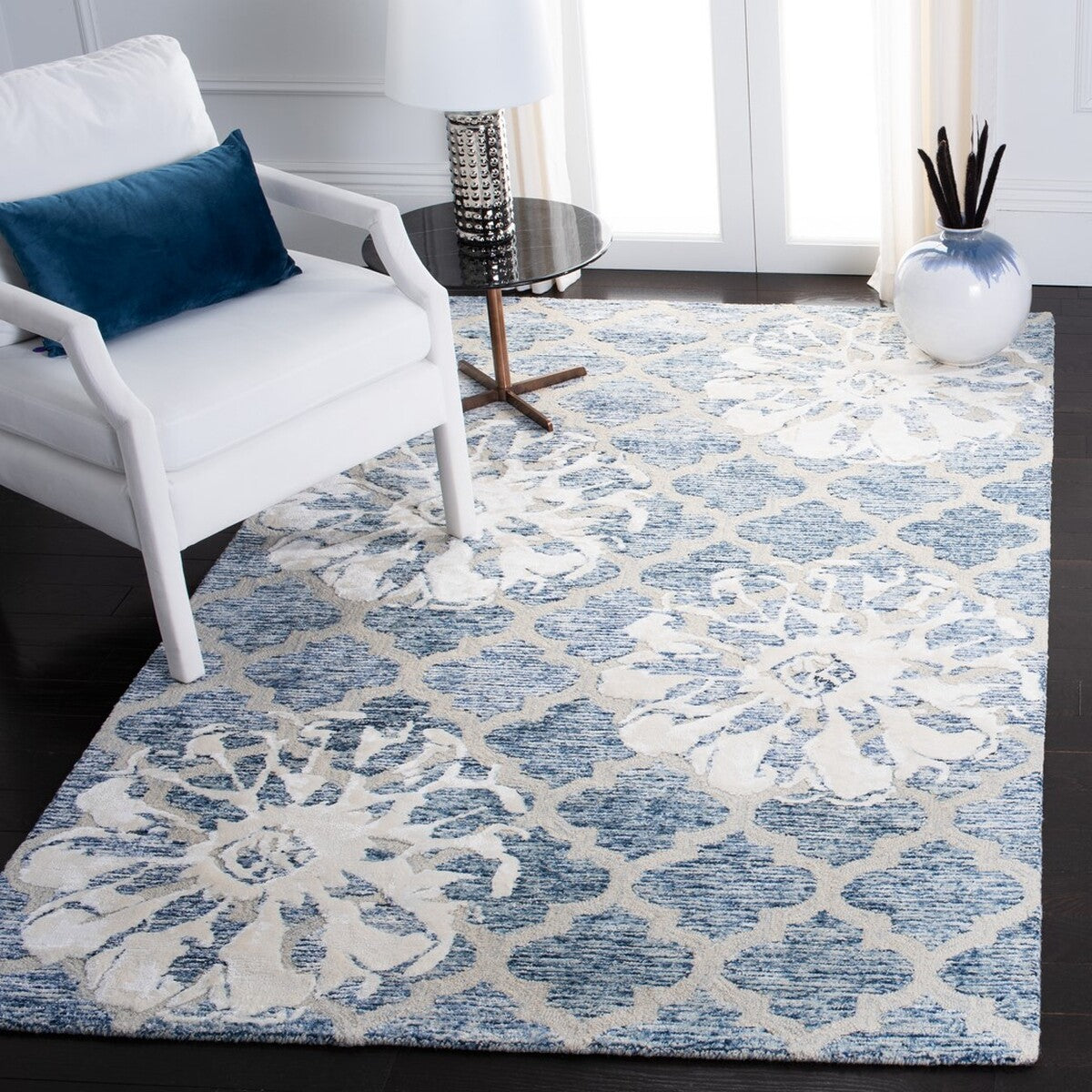 Safavieh Glamour Glm662N Navy/Ivory Area Rug