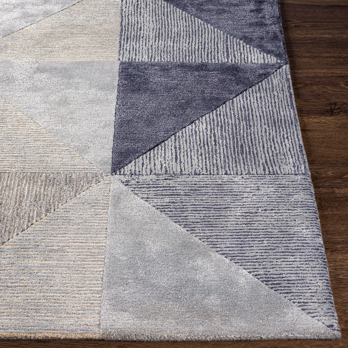 Surya Glasgow Gls-2300 Light Gray, Medium Gray, Navy, Pale Blue Rugs.