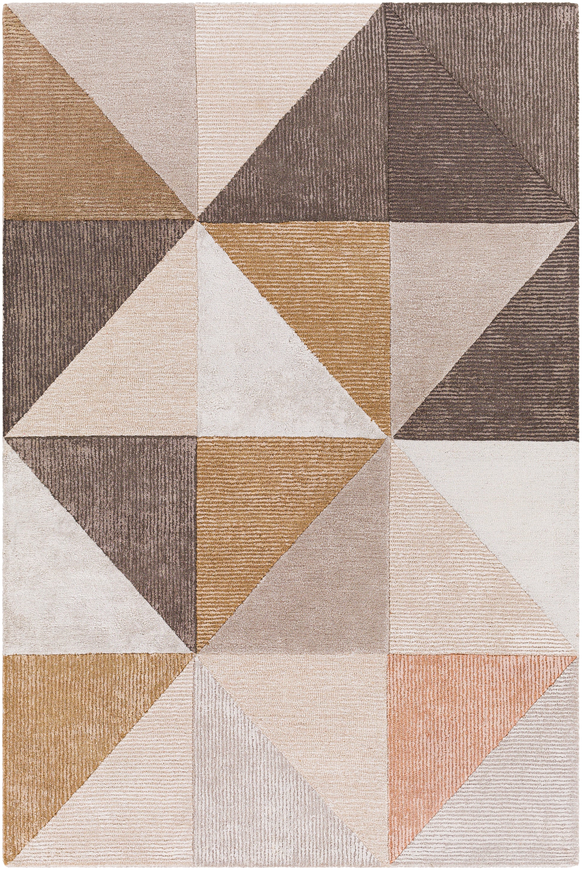 Surya Glasgow Gls-2301 Beige, Camel, Light Gray, Medium Gray Area Rug