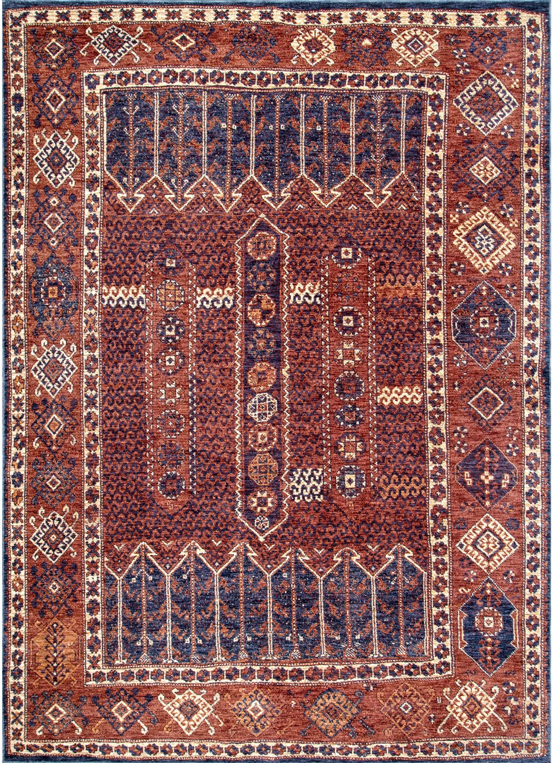 Nuloom Vintage Ruby Tokens Nvi3372A Rust Area Rug