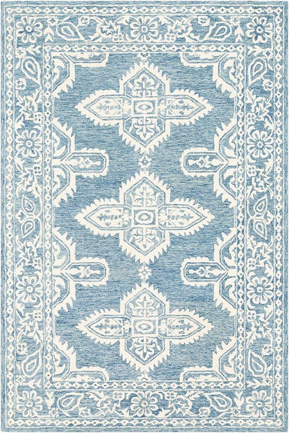 Surya Granada Gnd-2300 Aqua, Dark Blue, Cream Area Rug