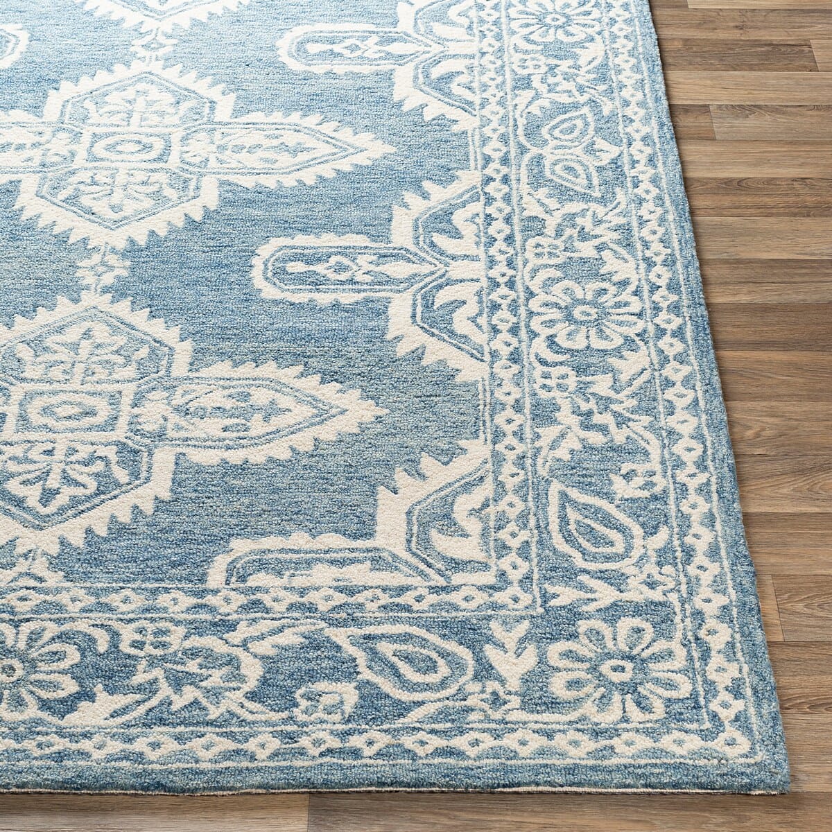 Surya Granada Gnd-2300 Aqua, Dark Blue, Cream Area Rug