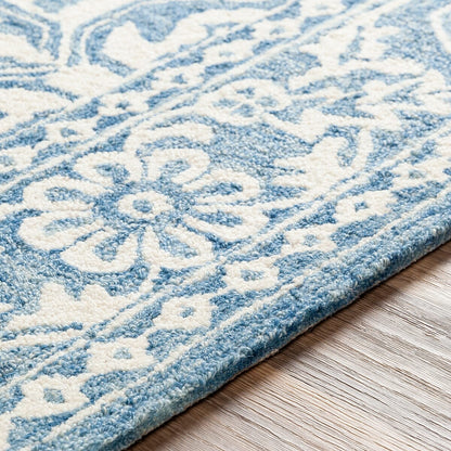 Surya Granada Gnd-2300 Aqua, Dark Blue, Cream Area Rug