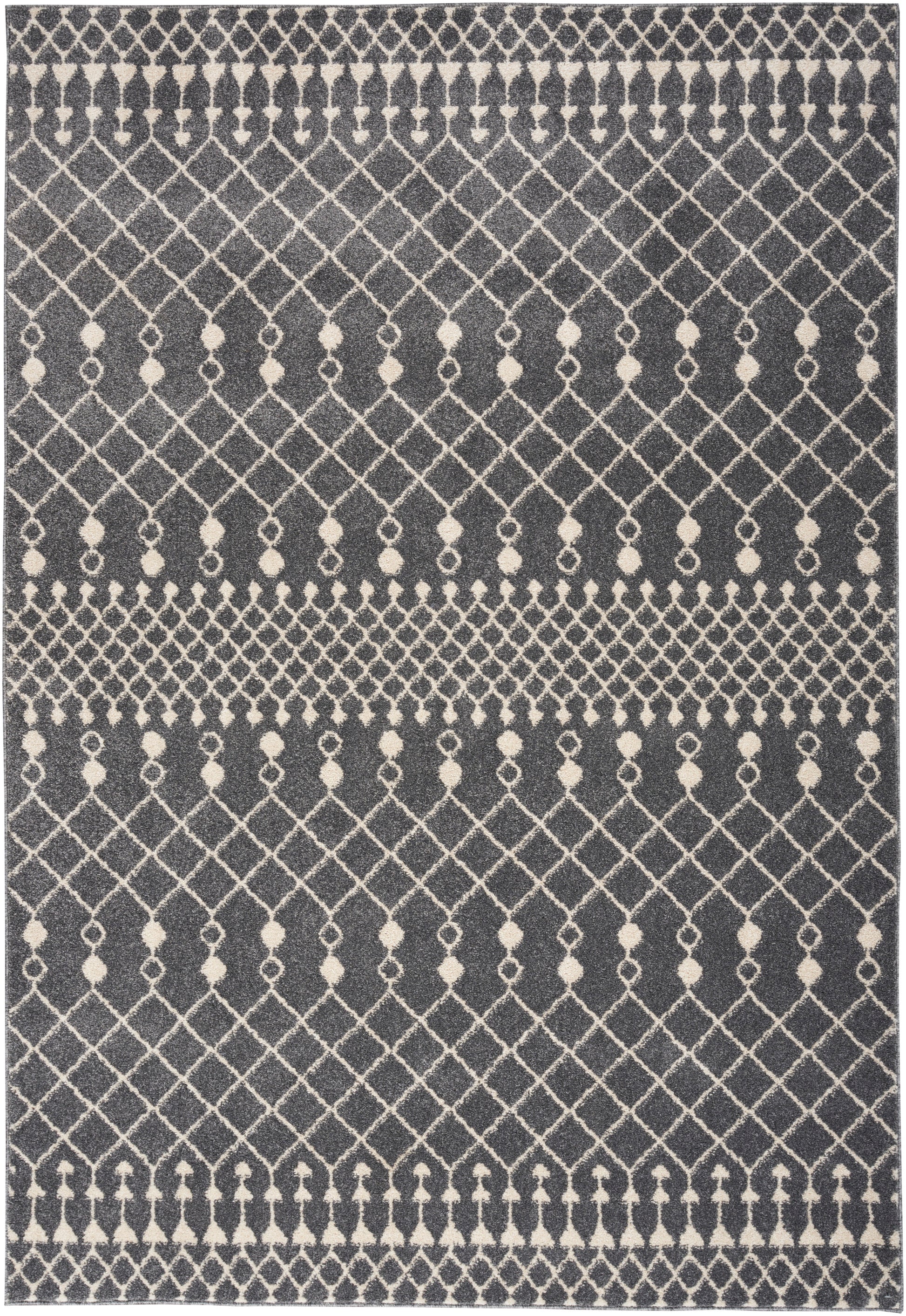 Nourison Palermo Pmr03 Charcoal/Ivory Area Rug
