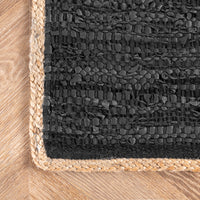 Nuloom Sabby Leather Nsa3290A Black Area Rug