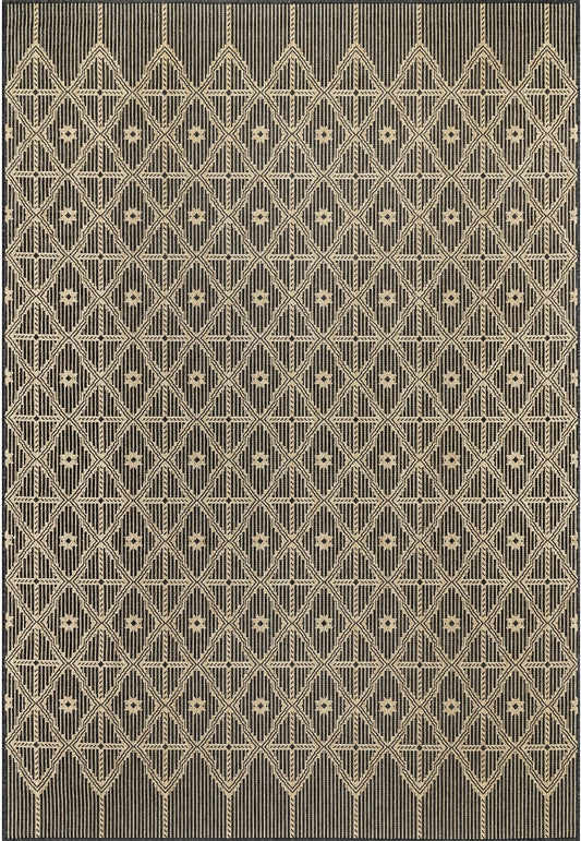 Nuloom Elara Global Inspired Trellis Nel1816A Charcoal Area Rug