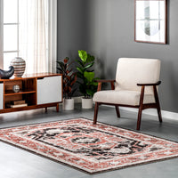 Nuloom Deanna Distressedccotton Blend Nde2374A Beige Area Rug