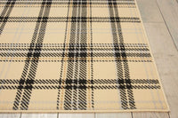 Nourison Grafix Grf03 Cream Black Geometric Area Rug