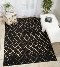 Nourison Grafix Grf04 Black Moroccan Area Rug