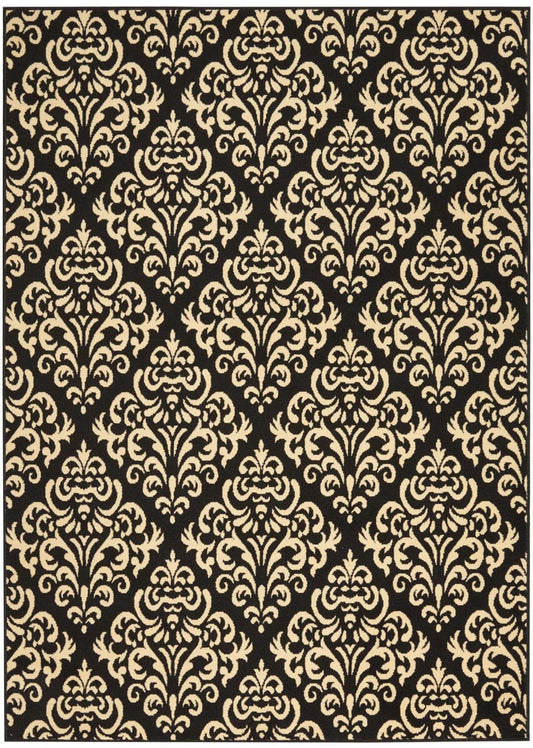 Nourison Grafix Grf06 Black Geometric Area Rug