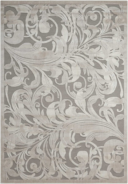 Nourison Graphic Illusions Gil01 Grey / Camel Area Rug