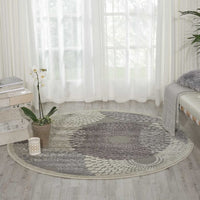 Nourison Graphic Illusions Gil04 Grey Geometric Area Rug