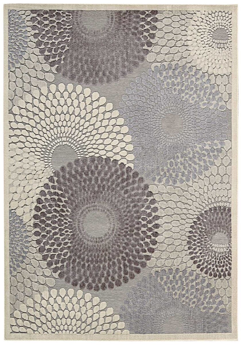 Nourison Graphic Illusions Gil04 Grey Geometric Area Rug