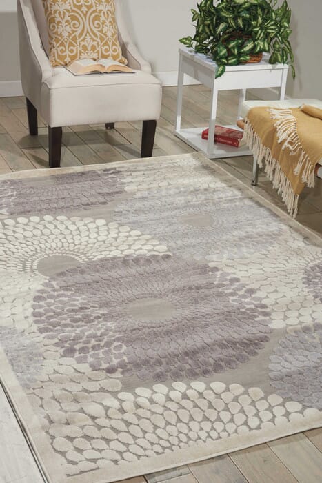 Nourison Graphic Illusions Gil04 Grey Geometric Area Rug