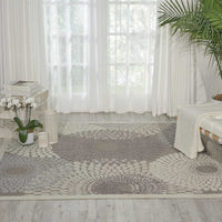 Nourison Graphic Illusions Gil04 Grey Geometric Area Rug