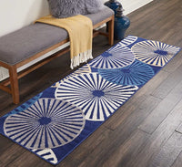 Nourison Grafix Grf20 Navy Geometric Area Rug