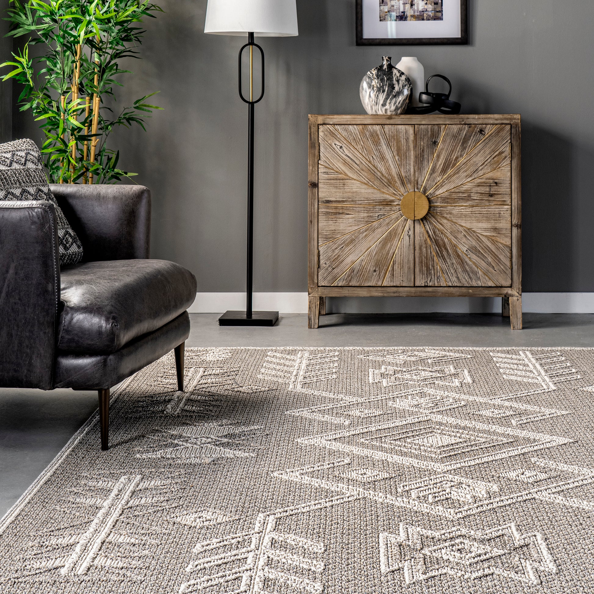 Nuloom Theresa Southwestern Nth2910B Gray Area Rug