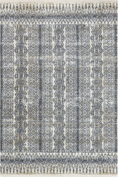 Nuloom Janene Tribal Banded Nja1543A Blue Area Rug