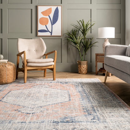 AreaRugs.com Wavaj Nwa1057B Peach Area Rug