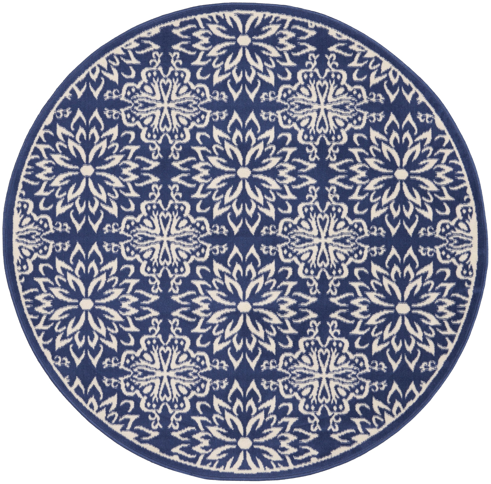 Nourison Jubilant Jub06 Navy/Ivory Area Rug