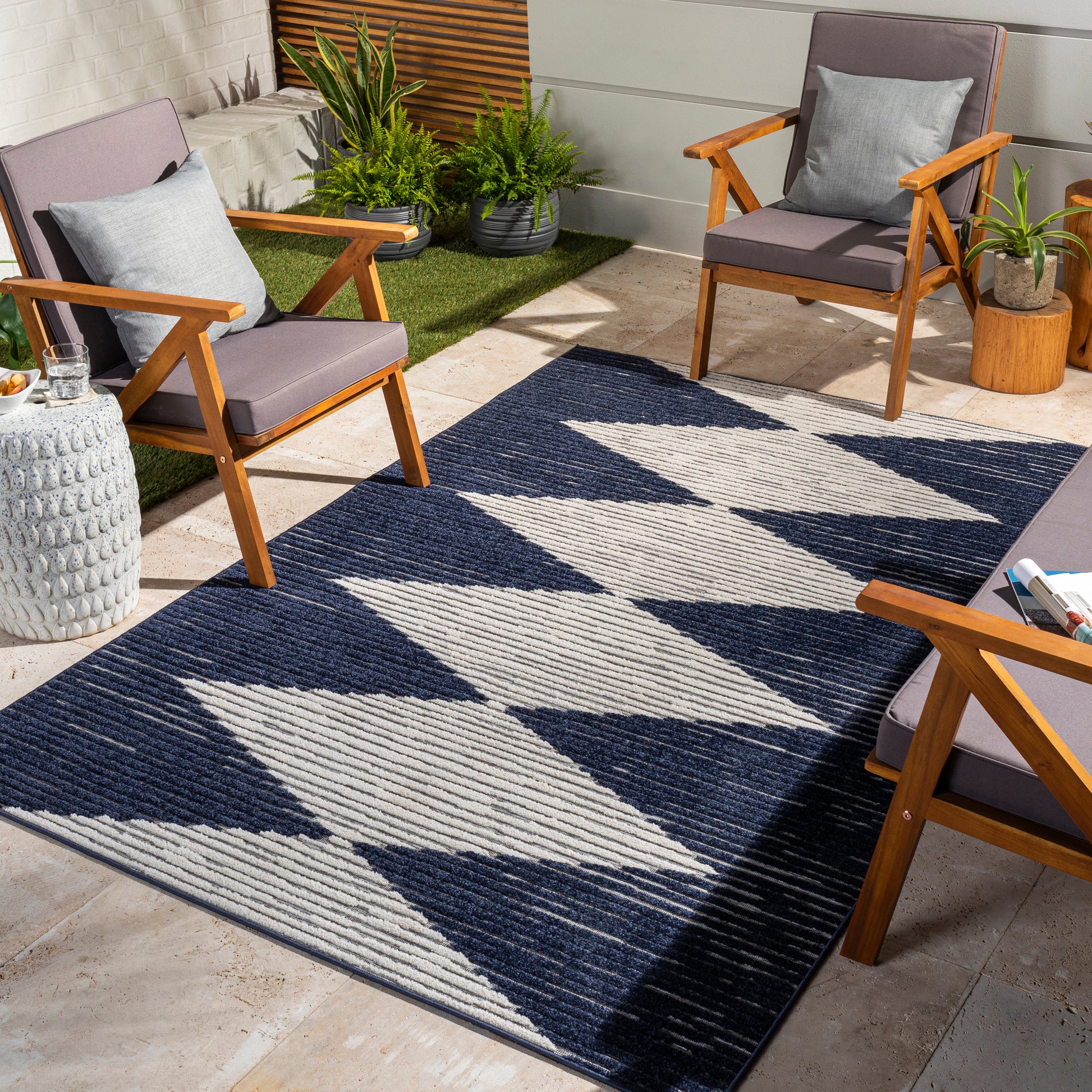 Surya Greenwich Gwc-2324 Blue Area Rug