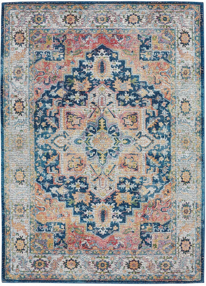 Nourison Ankara Global Anr11 Blue / Multicolor Area Rug